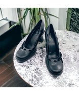 Skechers Black Vegan Round Toe Platform Heel Mary Jane Shoes 9 Cos Play ... - $976.72 MXN