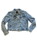 Bagatelle Denim Jacket Womens Small Blue Cropped Jean Coat Button Up Col... - £8.79 GBP