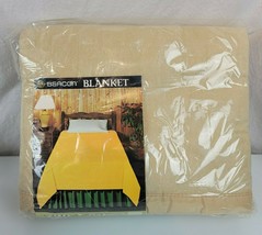 Beacon 790 Laurel Acrylic Blanket Twin Full Cream Nylon Satin Trim Edge ... - $1,095.37 MXN