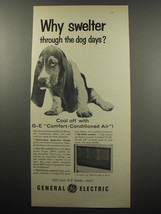 1955 General Electric Room Air Conditioner Ad - Why swelter through dog ... - $18.49