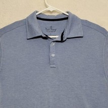 Nat Nast Mens Polo Shirt Size Large Luxury Original Blue Short Sleeve Ca... - £15.02 GBP