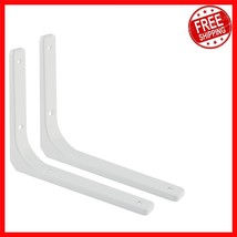 White L Bracket Set - 12-Inch Curved Edge Heavy Duty Wall Mount for Shelves - $26.72