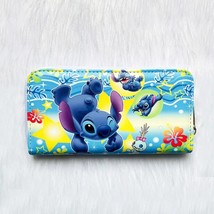  Woman Long Wallet  Stitch Coin Bag Cute  Lilo &amp; Stitch PU Leather Girl Card Pac - £92.79 GBP