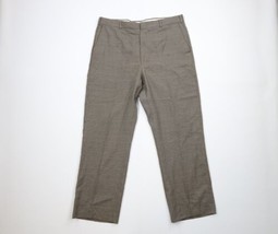 Vtg 70s Orvis Mens 38x30 Wool Blend Houndstooth Wide Leg Bell Bottoms Pants USA - £73.96 GBP