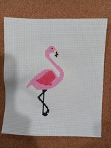 Completed Flamingo Finished Cross Stitch Diy - £6.68 GBP