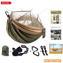 Luxury Camping Hammock with Mosquito Net &amp; 500lb Capacity - Portable Travel - $65.29
