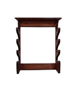 4 Place Sword Rack with Plain Top, Solid Alder wood dark cherry finish - $1,843.84 MXN