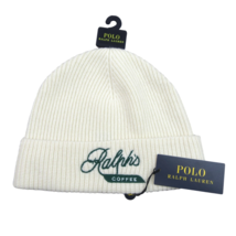 Polo Ralph Lauren Ralph’s Coffee Wool-Blend Cream Beanie Cap One Size NEW - $63.95