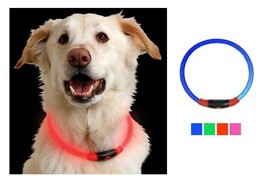 Nite Howl Light Up Dog Collars Nighttime Safety Glow Flash 12&quot; - 27&quot; Pick Color  - £17.45 GBP