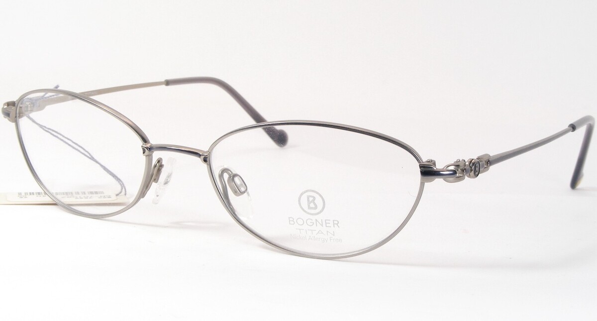 Lunettes Vintage BOGNER TITAN 7585 00 Argent-Gris / Bleu UNIQUES RARES 5... - $76.03