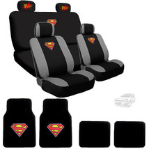 For Mercedes New Superman Car Seat Cover Floor Mats with POW Logo Headrest Cover - £51.68 GBP
