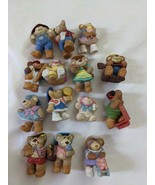 Lot of 14 1986 Furskins PVC Bear Miniature Figures Xavier Roberts 1.5 Inch - $79.19