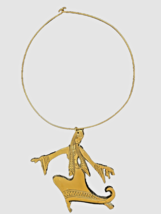 Vintage Designer Handmade Brass Necklace &quot;Dancing Girl&quot;.Iris Apfel Style... - €21,64 EUR