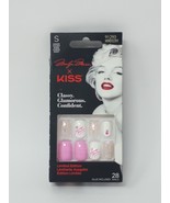 KISS X Marilyn Monroe Press On Nails  #91293 Short Square 28pcs W/Glue - $18.14 CAD
