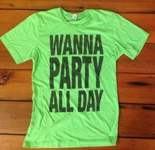 Lonestar Life as We Know It Wanna Party All Day Neon Green T-Shirt S 34&quot;... - £19.97 GBP