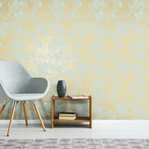 Roommates Rmk11602Wp Green And Gold Gingko Leaves Peel And Stick Wallpaper - £33.56 GBP