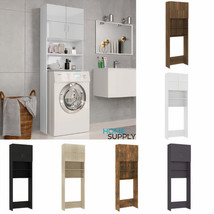 Modern Wooden Tall High Washing Machine Storage Cabinet Unit 2 Doors 2 S... - £62.11 GBP+