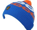 Crooks &amp; Castles Royal Blue Orange Mens Chainlink Pom Beanie Winter Ski Hat - £31.64 GBP