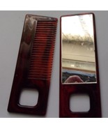 Vintage Tortoise Shell Lucite Hair &amp; Mirror Set - $17.82 CAD