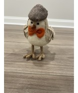 Fall Target Spritz Bird Brown Tweed Hat Bow Tie Featherly Friends Retired - $19.79
