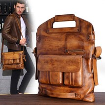 Messenger bag retro shoulder bag business men briefcase - £285.58 GBP