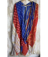 Janice Apparel Open Front Wrap Poncho Cover Up Polka Dot Chain Kimono Re... - $279.00 MXN