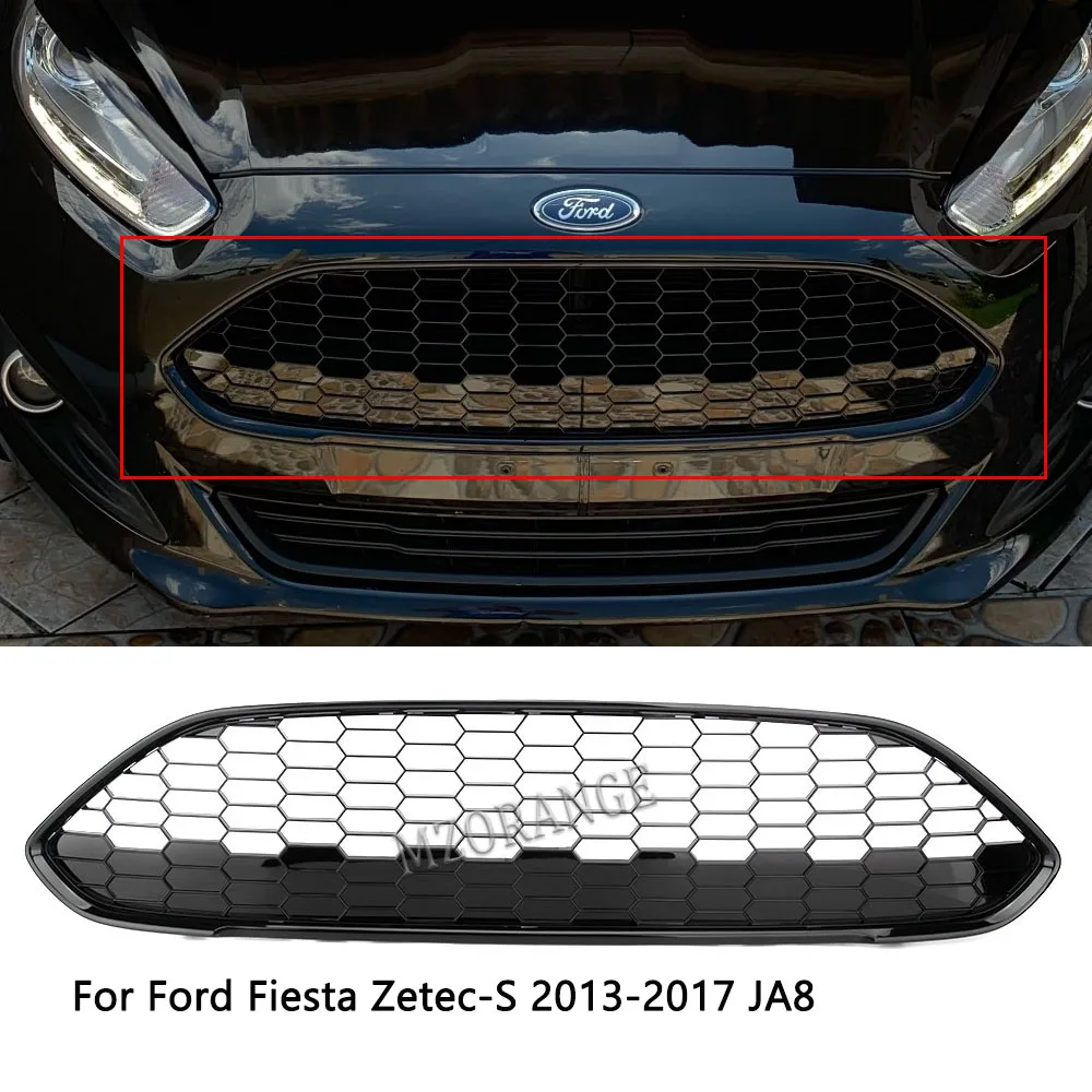 Car Front Bumper Centre Grille For  Fiesta Zetec-S 2013-2017 JA8 Design Modified - £153.05 GBP