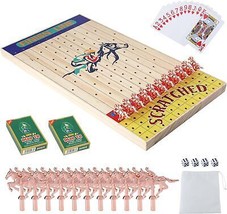 Horse Race Board Game Wooden Horse Racing Board Games Set with 11 Deluxe... - $46.63