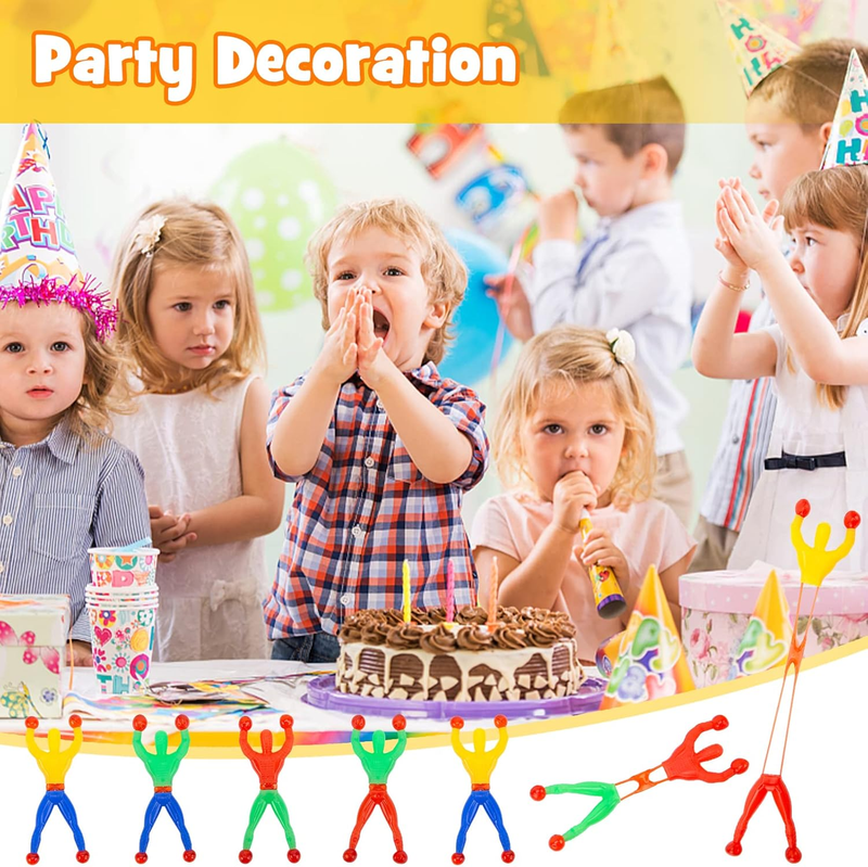 Lovestown 50PCS Sticky Men, Stretchy Wall Climbers Sticky Toy Party Favor Set, P Item image 7