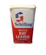 Vintage Schilling Whole Bay Leaves Laurel Seasoning Spice Container Esta... - $368.20 MXN
