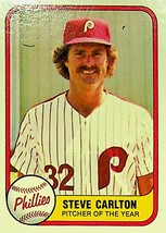 1981 Fleer Steve Carlton #6B Baseball Card - Philadelphia Phillies - £1.17 GBP