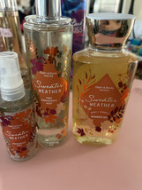 Bath &amp; Body Works Sweater Weather Body Mist Full &amp; Mini And Shower Gel - £26.78 GBP