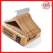 Natural Wood Hangers 20 Pack - Durable, Space-Saving Design for Closet E... - $685.58 MXN