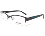 Kilter Petite Eyeglasses Frames K5004 200 BROWN Blue Cat Eye Half Rim 49... - $46.54