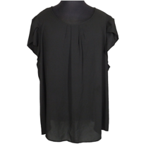 Torrid Black Georgette Flutter Cap Sleeve Blouse Made In USA Plus Size 5... - £19.58 GBP