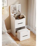 3-in-1 Vanity Desk: Makeup Table with Mirror - $271.20 CAD