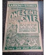 Larkin Food Stores Advertising Flyer One Cent Sale Ephemera  Store NY 16... - $29.69