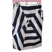 New Worthington Ground Stroke Black &amp; White Diagonal Striped Midi Skirt - $17.35