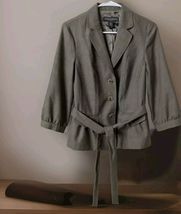 Banana Republic Blazer Womens 10 Wool Belted 3 Button 3/4 Sleeve Career ... - $34.64
