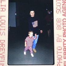 1994 Julia Louis Dreyfus w/ Son at LAX Photo Transparency Slide 35mm - $9.49