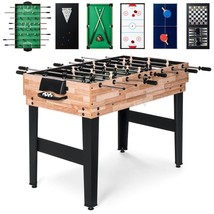 10-in-1 Combo Game Room Table Set Pool, Foosball, Ping Pong, Chess - £278.79 GBP