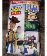 Toy Story ~ Boy&#39;s Briefs 5-Pair Underwear Handcraft Cotton Buzz Woody ~ ... - £12.23 GBP