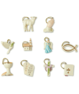 Lenox Tree of Faith 10 PC Mini Ornaments Cross Angel Bible Dove Fish New... - $415.50 CAD