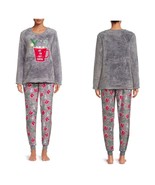 Secret Treasures Women&#39;s Plush Cocoa Holiday Christmas Pajamas 2-Piece S... - $16.70