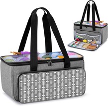 Yarwo Knitting Yarn Bag, Crochet Tote with Pocket for WIP projects, Knit... - £31.61 GBP