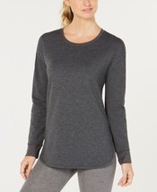 32 DEGREES Womens Fleece Athleisure T-Shirt Color Charcoal Heather Size XS - £19.51 GBP