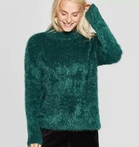 A New Day™ ~ Extra Small(XS) ~ Green ~ Textured ~ Mock Turtleneck ~ Knit Sweater - £20.53 GBP