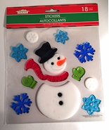 Christmas Holiday Snowman and Snowflake Gel Stickers Window Decorations - £5.46 GBP