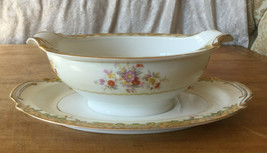 kingswood China Occupied Japan Aragon Gravy Boat Dish with Attached Unde... - $34.13