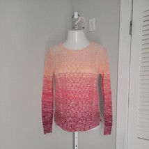 St Johns Bay Women&#39;s Pullover Sweater ~ Sz PS ~ Long Sleeve ~ Pink - $22.49